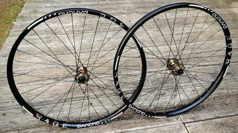 Panchowheels Rage 29" oilslick custom boost handbuildt wheelset